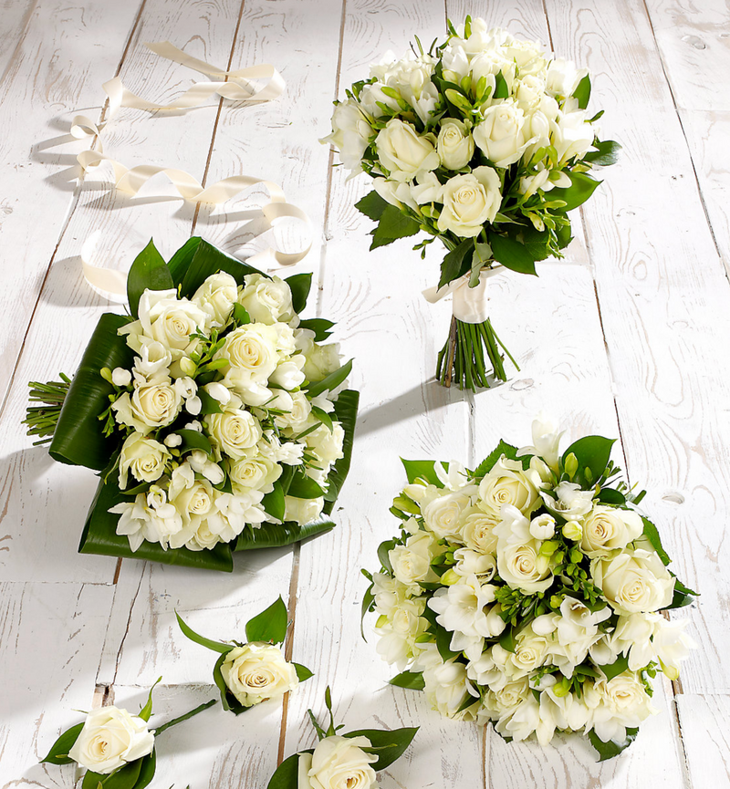 White Rose & Freesia Wedding Collection